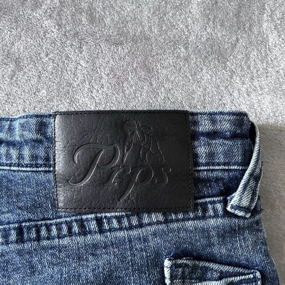 PRPS Blue Le Sabre Slim Tapered 5 Pocket Cotton Jeans Ripped Mens Size 34 - Picture 6 of 9